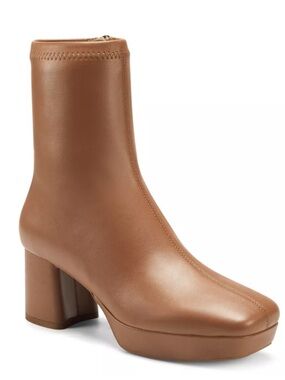 Aerosoles Brown Platform Heeled Booties sz 9.5